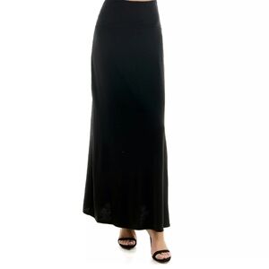 #1708 Design History Black Maxi Slip Skirt Cocktail